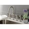Kingston Brass KS2338KL Industrial Style Bridge Kitchen Faucet with Brass Sprayer, Brushed Nickel KS2338KL - alternate 3